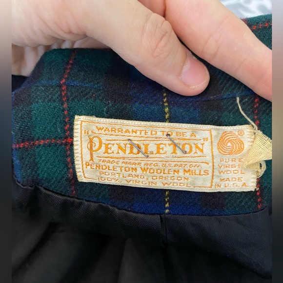 Vintage Pendleton Tartan Plaid Wool Blazer Jacket S - Picture 3 of 12